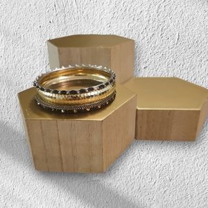 Three Bangle Bracelet Set.Can be worn Separately.